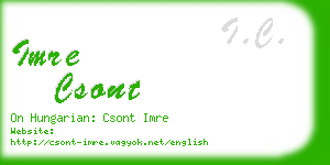 imre csont business card